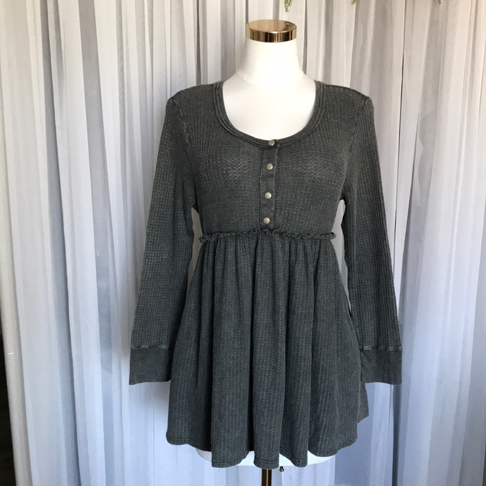 Mineral Wash Waffle Dress